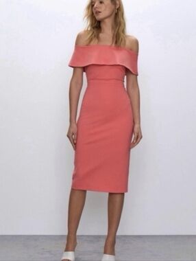 Aritzia Babaton Ruslan Midi Dress Fresco Pink